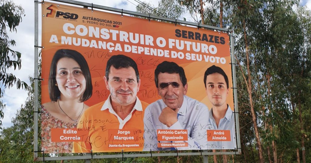  Autárquicas: candidatos “riscados” de cartaz do PSD em S. Pedro do Sul - Jornal do Centro