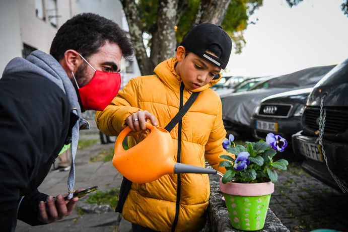  Pintaram vasos e ofereceram um “jardim” às janelas do Bairro de Paradinha - Jornal do Centro