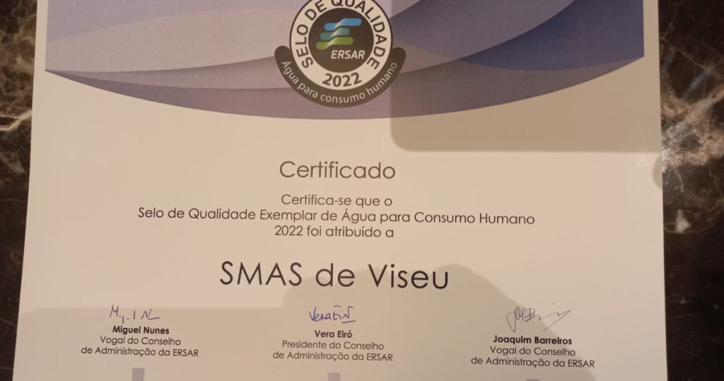  Água de Viseu com ‘qualidade exemplar’ para consumo - Jornal do Centro