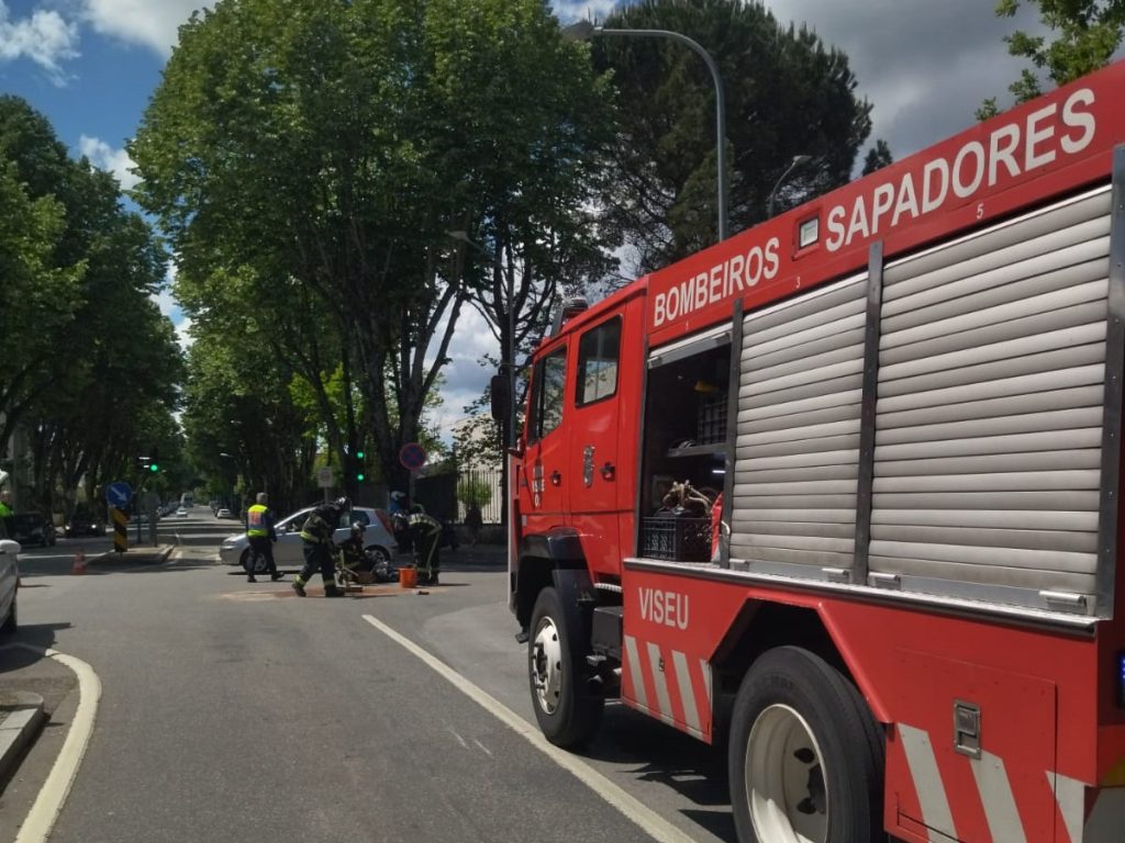  Colisão em Viseu deixa motociclista ferido - Jornal do Centro