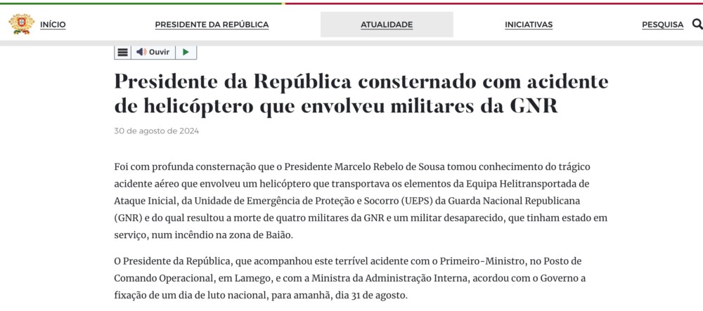  Vítimas do helicóptero que caiu no rio Douro são do distrito de Viseu - Jornal do Centro