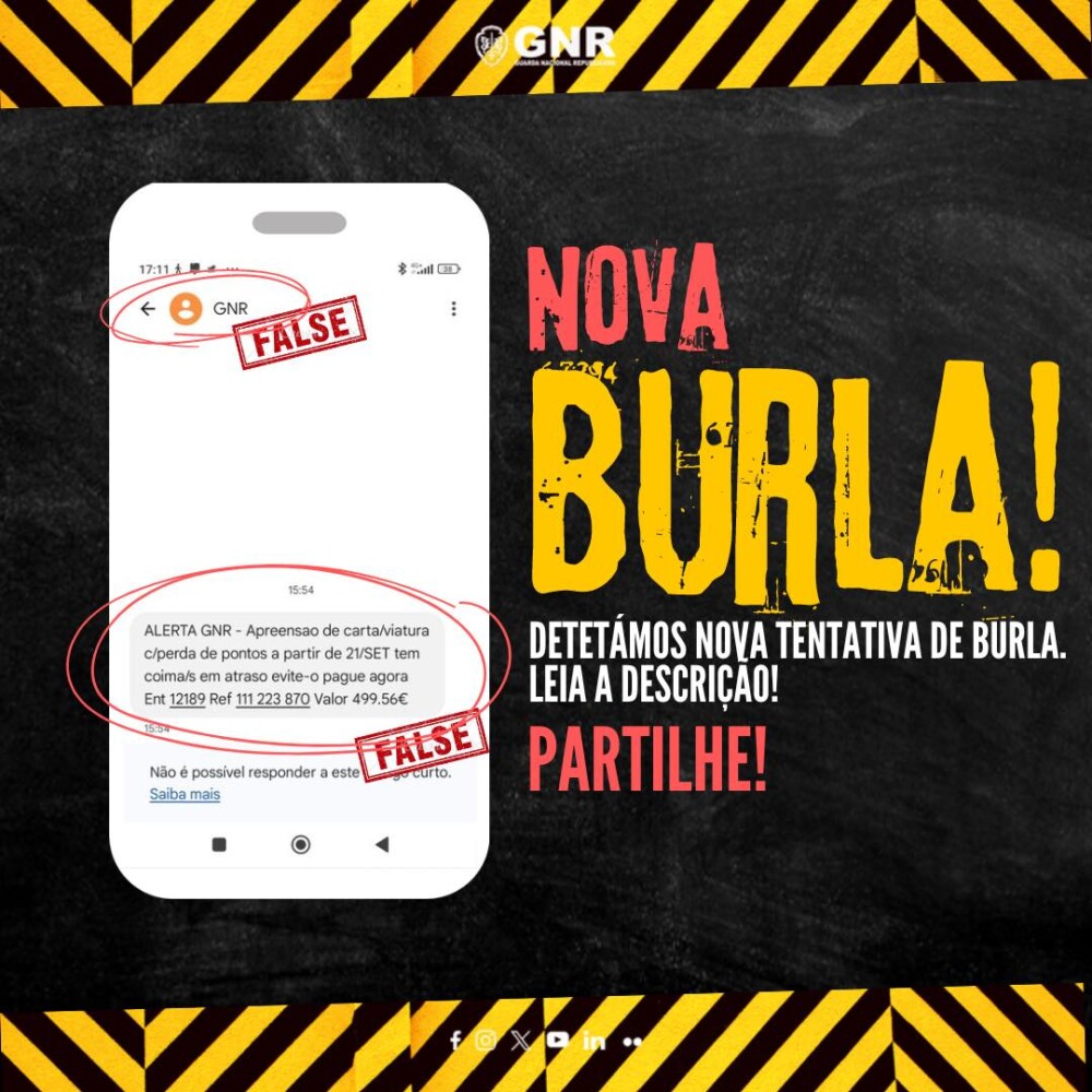  Recebeu mensagem da GNR? Pode ser falsa, alerta força de segurança - Jornal do Centro