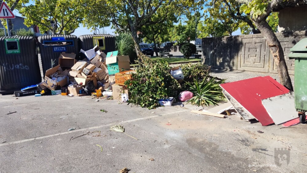  Lixo abandonado em Viseu junto ao cemitério. Câmara fala em “falta de civismo” - Jornal do Centro