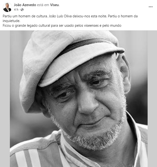  As reações à morte de João Luís Oliva - Jornal do Centro