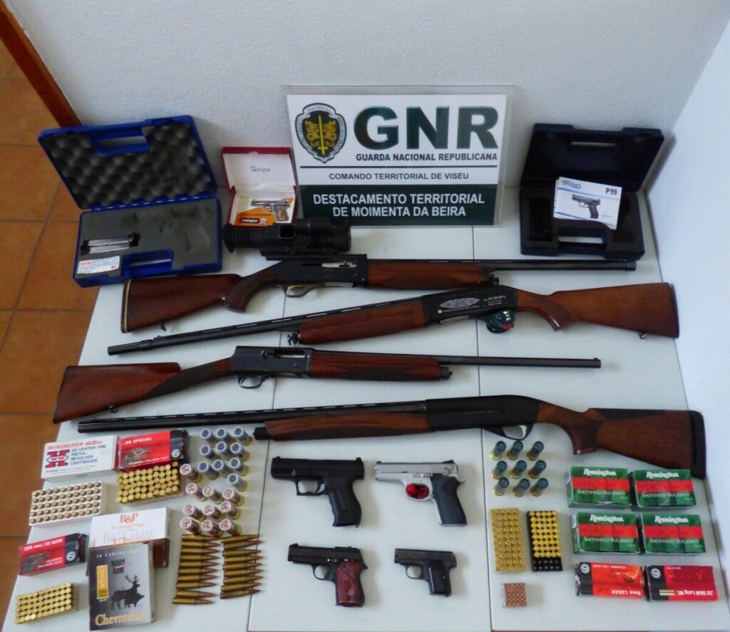  Homem com armas proibidas detido pela GNR em Moimenta da Beira - Jornal do Centro