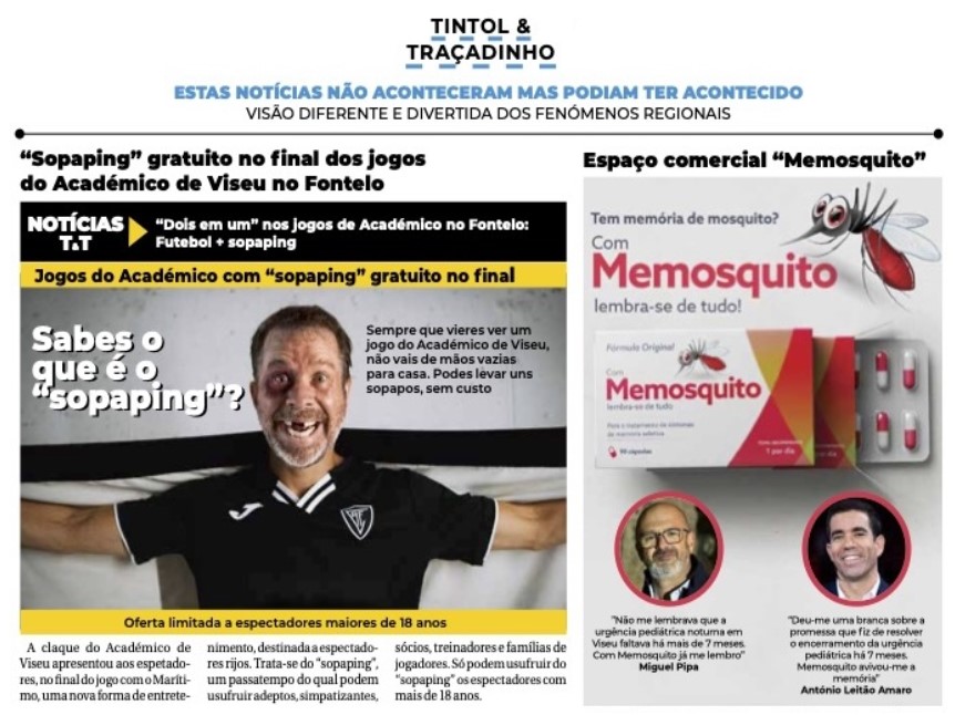 Estas notícias não aconteceram, mas podiam ter acontecido (suplemento de humor) - Jornal do Centro