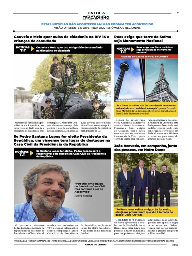  Estas notícias não aconteceram, mas podiam ter acontecido - Jornal do Centro