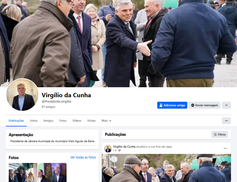  Perfil falso envia mensagens e convites em nome de autarca de Aguiar da Beira - Jornal do Centro