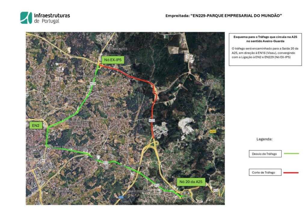  Viseu: Troço do IP5 cortado ao trânsito a partir da próxima segunda-feira - Jornal do Centro