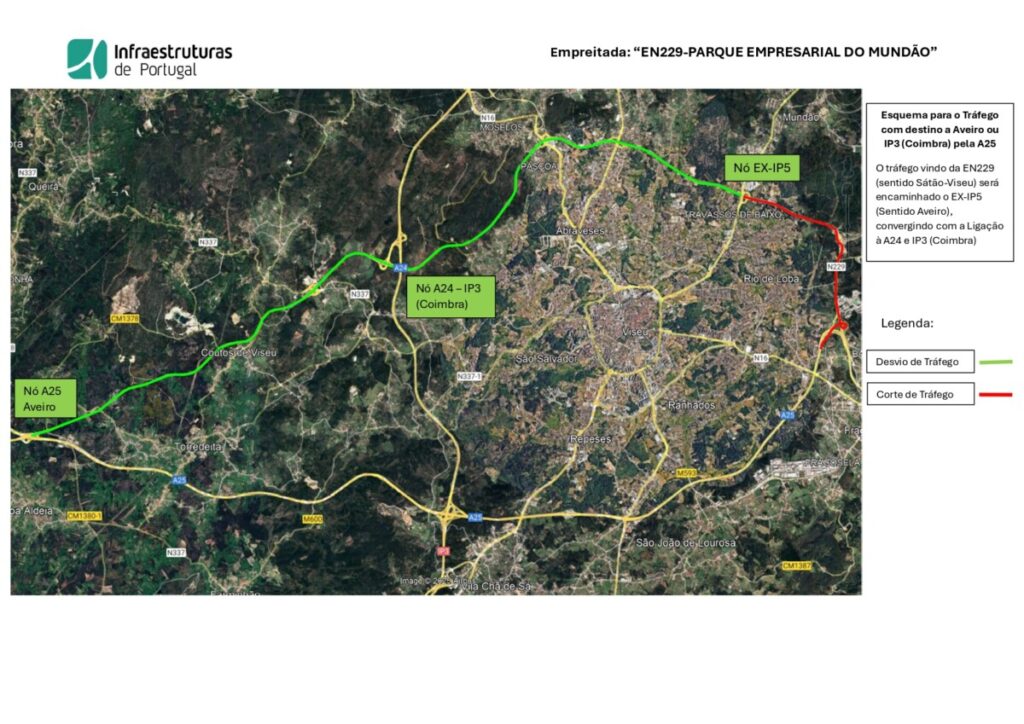  Viseu: Troço do IP5 cortado ao trânsito a partir da próxima segunda-feira - Jornal do Centro