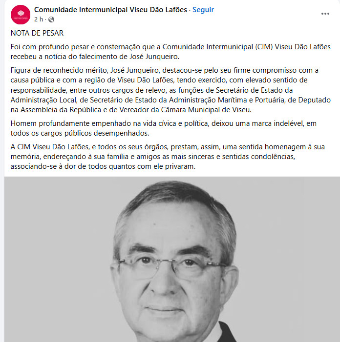  Figuras locais e políticas prestam homenagem a José Junqueiro - Jornal do Centro