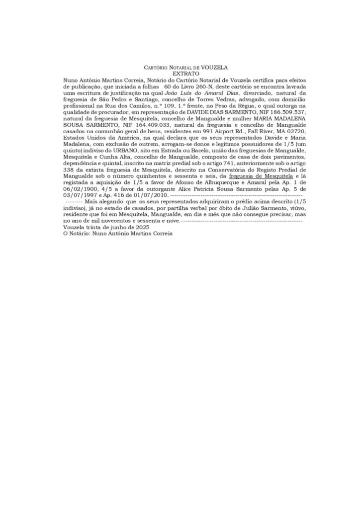 Extrato – Vouzela trinta de junho de 2025 - Jornal do Centro
