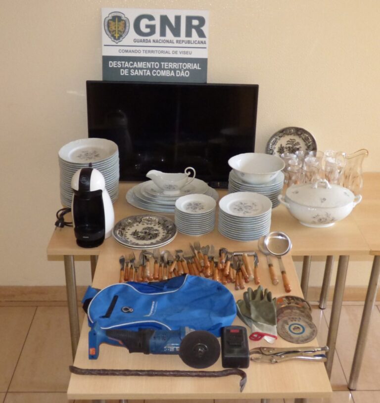 GNR Viseu Arguidos por furtos em residências