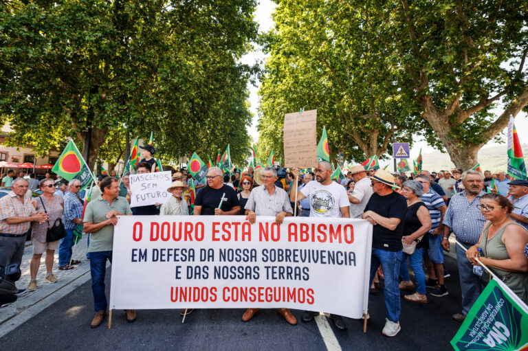 Manifestação de viticultores do Douro