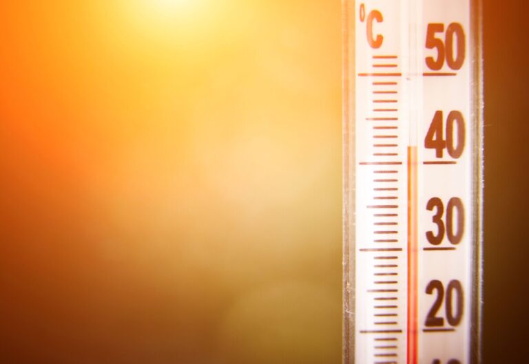 thermometer showing for high temperature