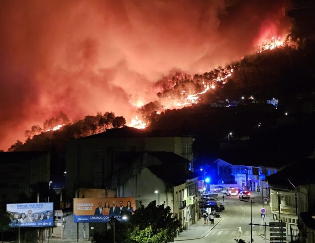  Incêndio em Tabuaço corta EN323 entre Távora e Granjinha - Jornal do Centro
