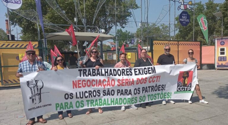 sindicato hotelaria protesto