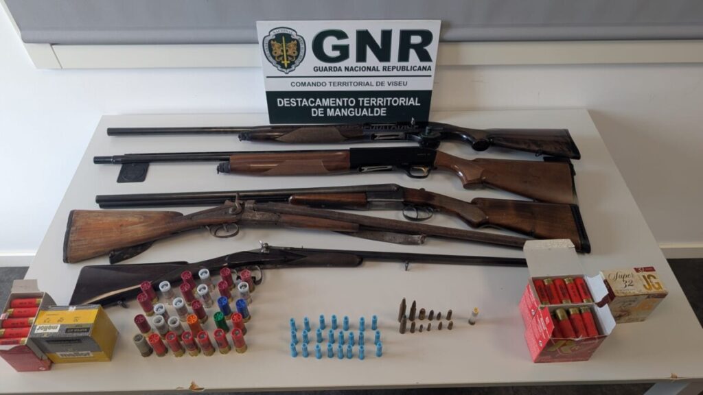  Detido pela GNR com armas de fogo, depois de investigação por causa de ameaças