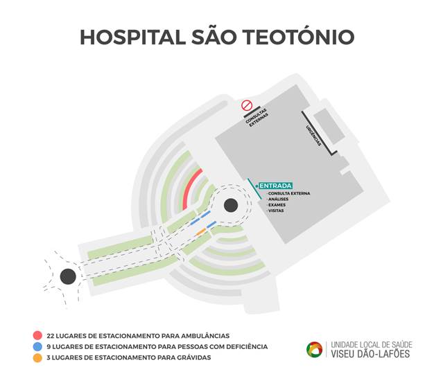  Hospital de Viseu muda acesso à consulta externa para porta principal