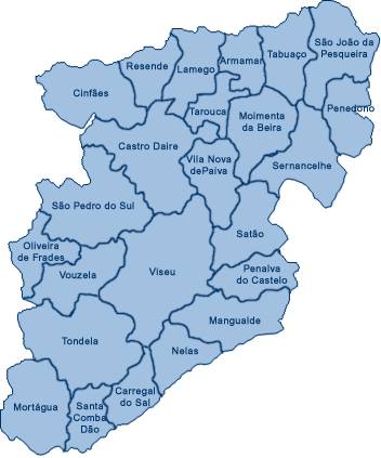 mapa distrito de viseu